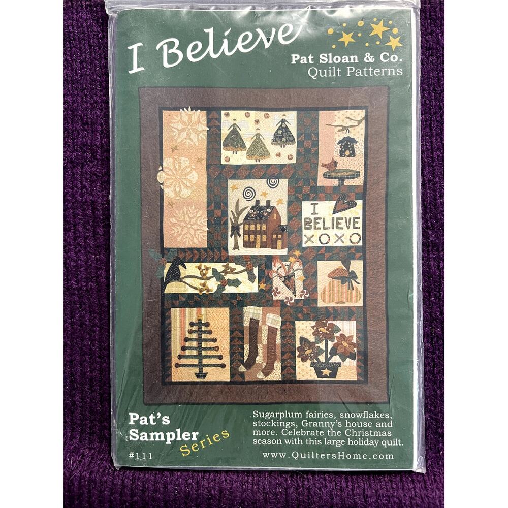 I believe christmas quilt pattern 66" x 84"